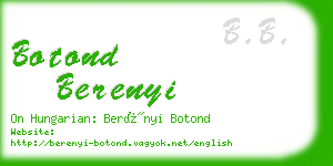 botond berenyi business card